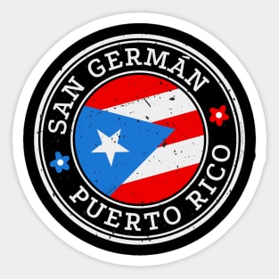 San Germán Puerto Rico Puerto Rican Pride Flag Sticker